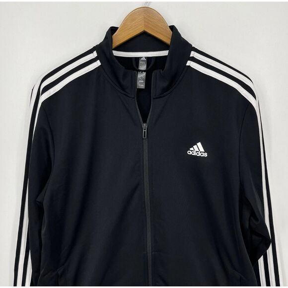 Men’s Adidas Black 3 Stipe Tricot Track Jacket - Picture 7 of 8